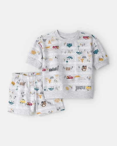 Baby Boy 2-Piece ©Disney/Pixar Cars Top & Short Set - Grey