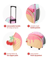 Kid Spark Style Kids Carry On Rolling Luggage - Ice Cream