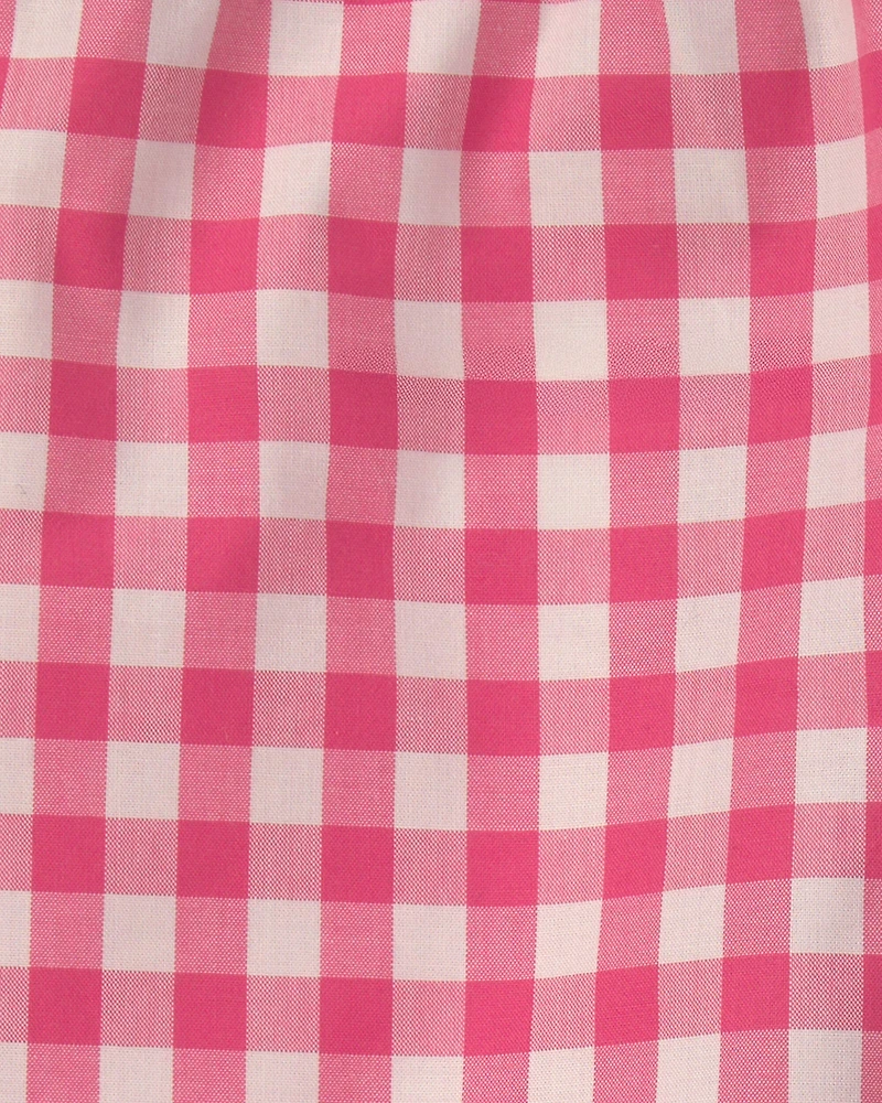 Toddler Boy Gingham Poplin Shorts - Red