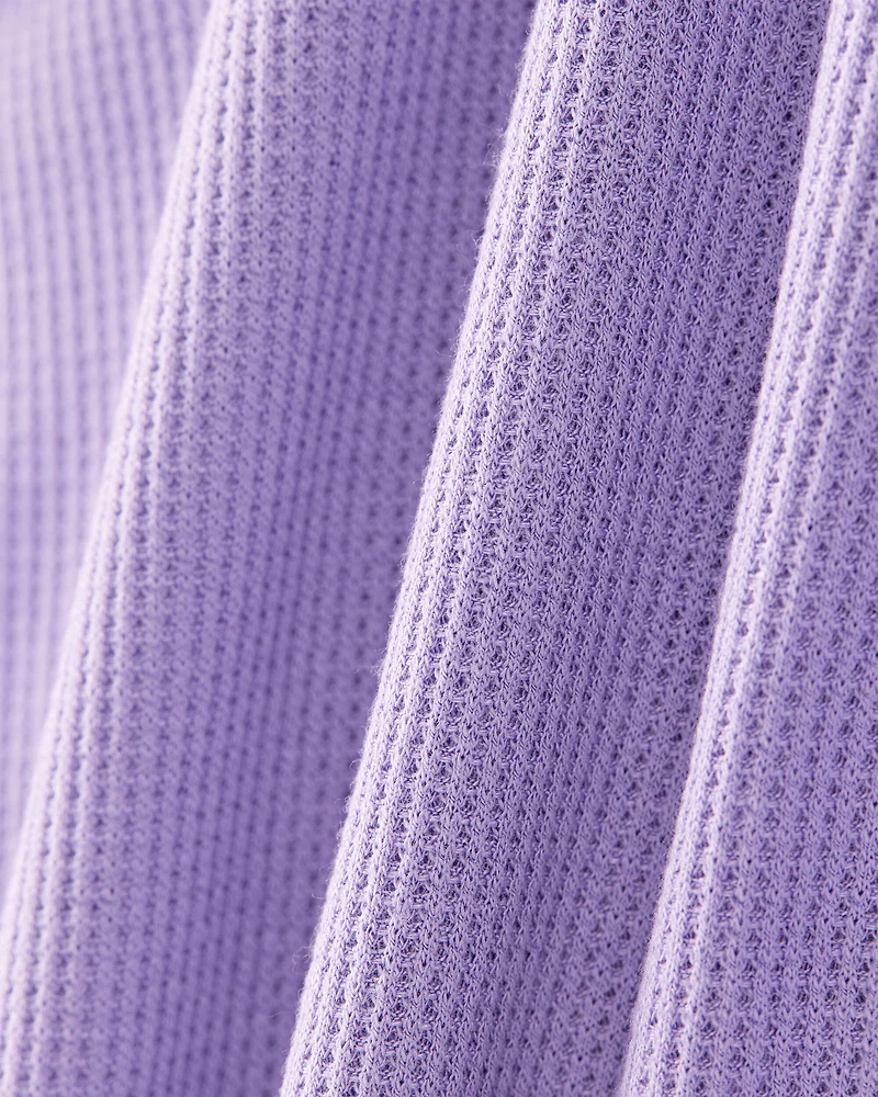 Baby Girl PurelySoft Long-Sleeve 2-Way Zip 1-Piece pyjamas - Purple