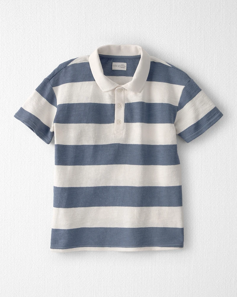Boys Striped Collared Shirt Made with Organic Cotton