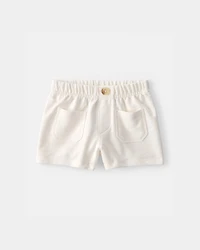 Baby Girl 2-Piece Shell Top & Short Set - Yellow/White