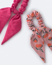 Toddler Girl 2-Pack Bow Scrunchies - Light Blue/Cream