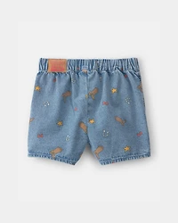 Toddler Girl Pixar© Toy Story Chambray Skort - Medium Wash