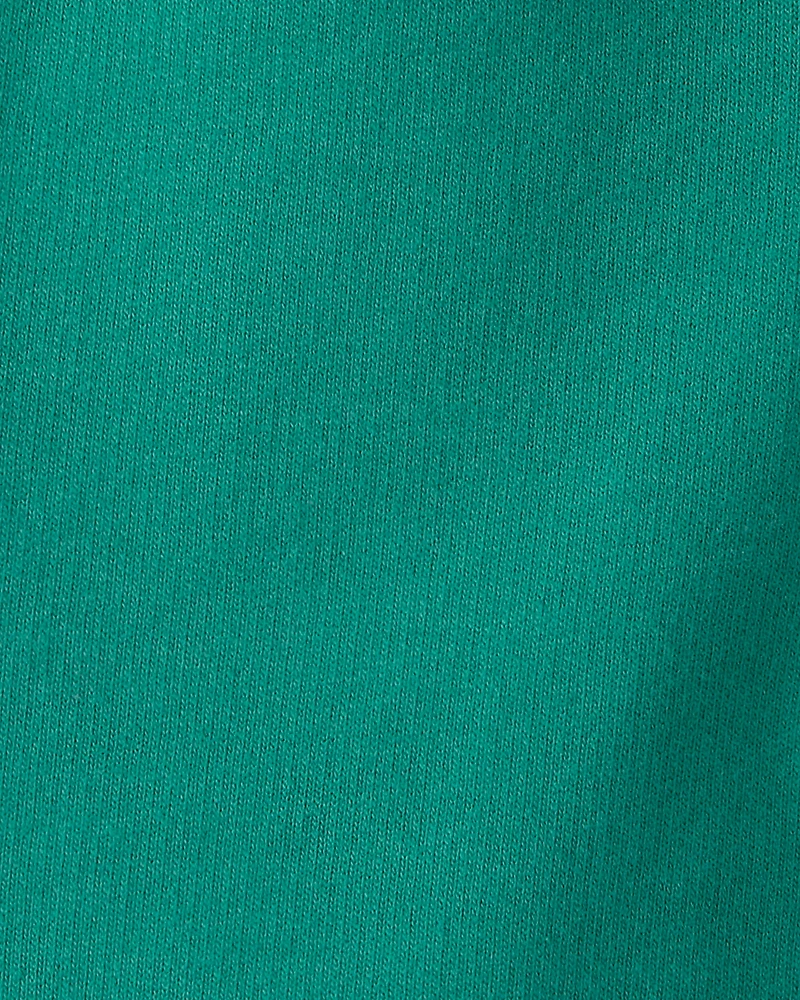 Toddler Boy Striped French Terry Shorts - Green/Ivory