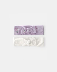Baby Girl Fairytale Headbands - Purple/Ivory