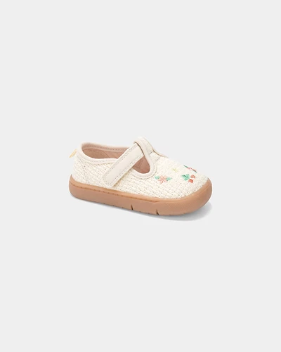 Baby Girl Every Step® First Walker Floral Casual Shoes - Khaki