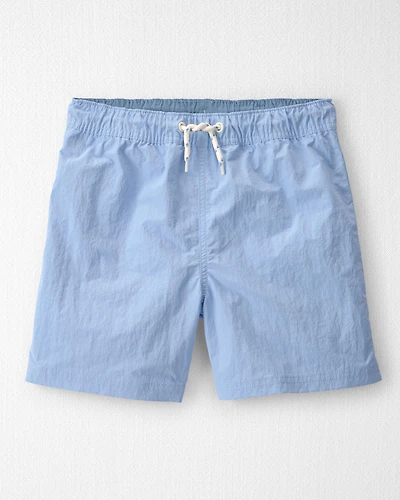 Boys Recycled Solid Swim Trunks