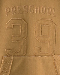 Baby Boy Varsity French Terry Hoodie - Brown