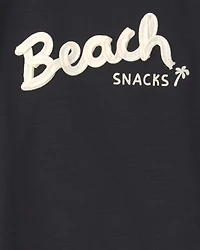 Toddler 'Beach Snacks' Graphic Tee - Black