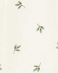 Baby Leaf Print 2-Way Zip PurelySoft Sleeper Pyjamas - Ivory