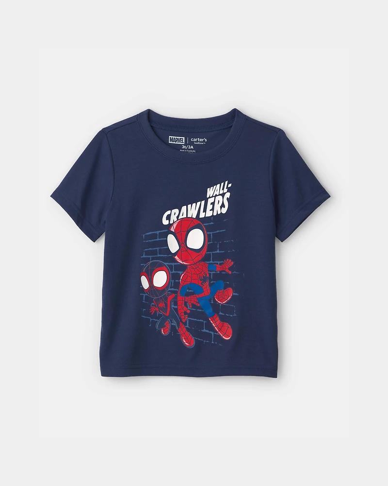 Toddler Boy 2-Piece ©Marvel Spider-Man Short-Sleeve Pyjama Set - Blue/Grey