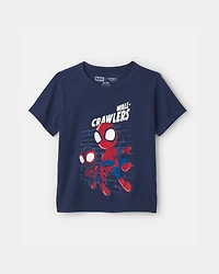 Toddler Boy 2-Piece ©Marvel Spider-Man Short-Sleeve Pyjama Set - Blue/Grey