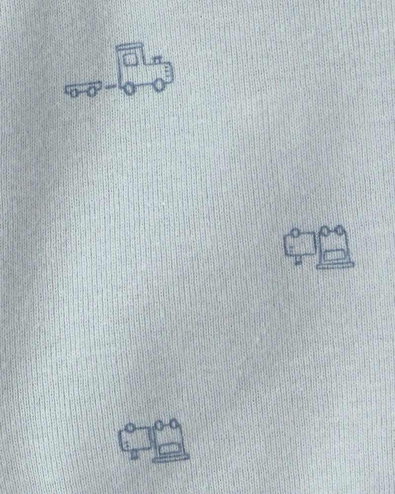 Baby Boy Train Side-Snap Tank - Blue