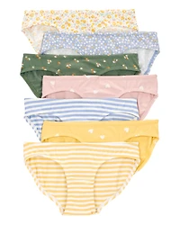 7-Pack Floral Hearts Bikini Stretch Underwear