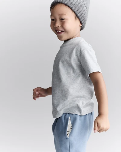 Toddler Short-Sleeve Relaxed Graphic Tee - Heather Grey