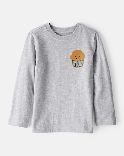 Toddler Boy Stud Muffin Long-Sleeve Graphic Tee - Grey