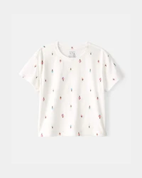 Toddler Girl Lemon Top - Ivory