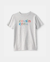 Kid 'Cousin Crew' Graphic Tee - Grey