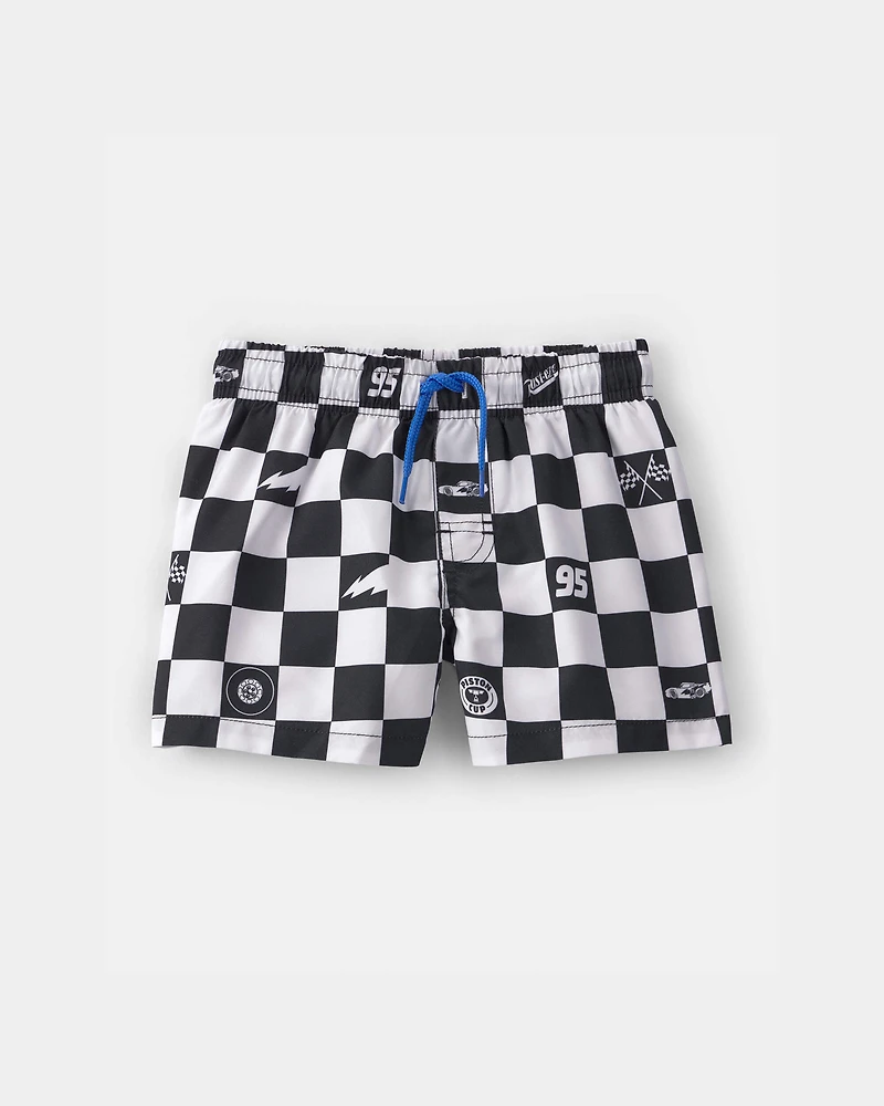 Toddler Boy ©Disney/Pixar Cars Swim Trunks - Black/White