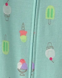 Baby Girl Popsicle 100% Cotton 1-Piece Pyjama - Blue