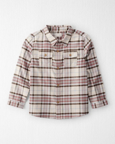 Boys Organic Cotton Button-Front Flannel