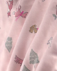 Toddler Girl 2-Piece Woodland PurelySoft™ Snug Fit Pyjama Set - Pink