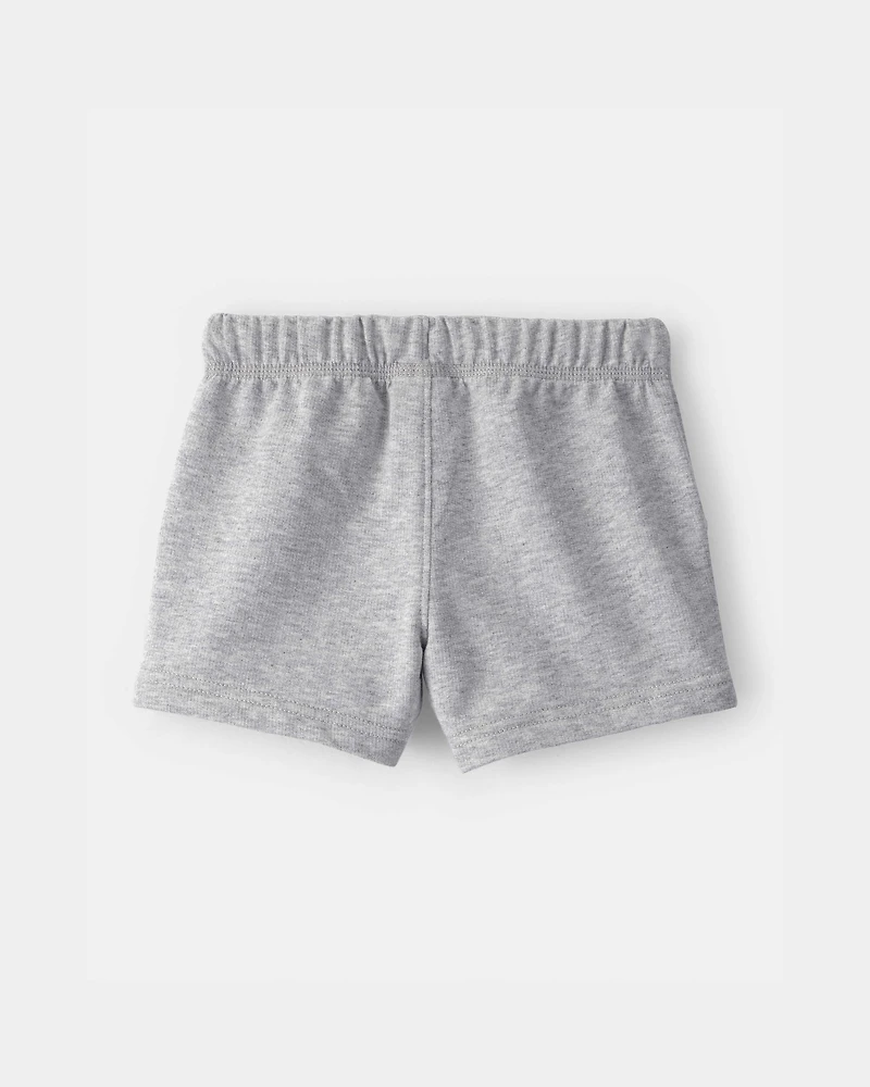 Baby Boy French Terry Shorts - Grey