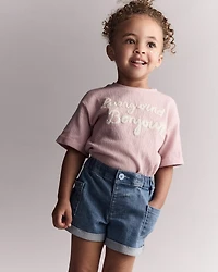Toddler Girl Mom Short Denim