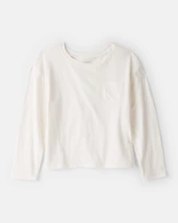 Girls Pocket Tee - White