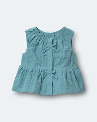 Toddler Girl Peplum Top - Teal
