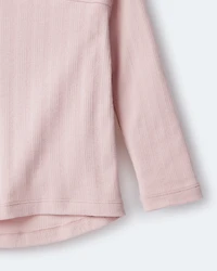 Toddler Girl Pointelle Long-Sleeve Top - Light Pink