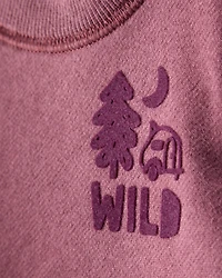 Baby Boy 2-Piece Camping Fleece Sweatshirt & Pant Set - Maroon/Blue