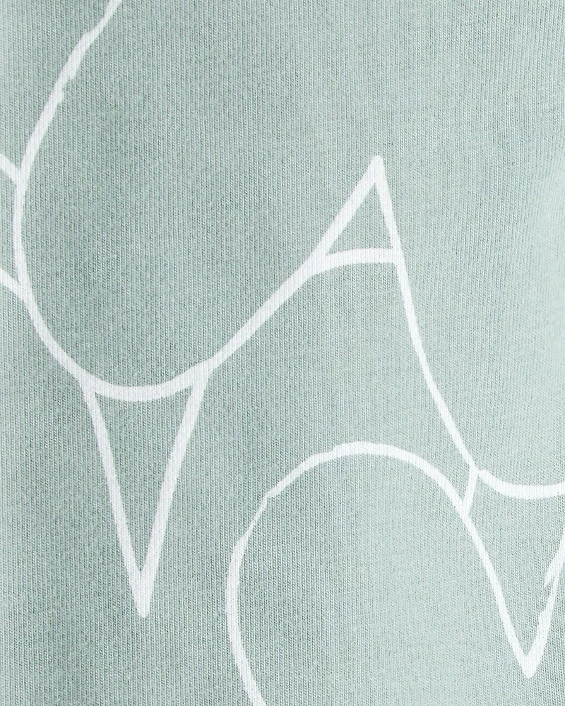 Toddler Girl Cotton Heart Stretch Leggings - Green