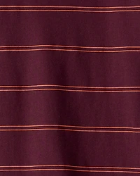 Boys Striped Long-Sleeve T-Shirt - Burgundy