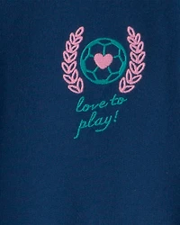Girls French Terry Pullover Sweatshirt - Navy Blue