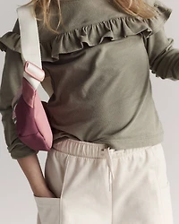 Toddler Girl Wide Leg Pocket Pant - Cream