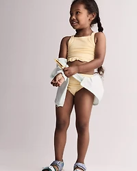 Toddler Girl Bow Tankini - Yellow