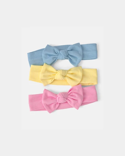 Baby Girl 3-Pack Solid Headbands