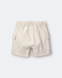 Toddler Boy Cargo Short with Pockets - Cream