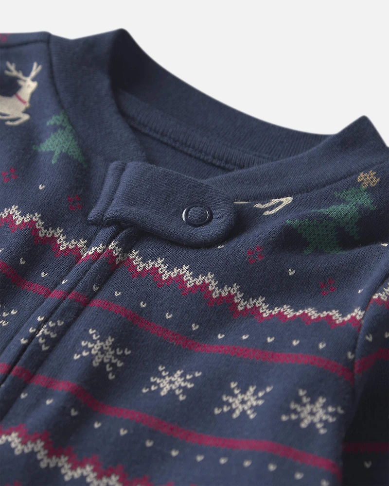 Baby Organic Cotton Fair Isle Sleepers