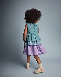 Toddler Girl Peplum Top - Teal