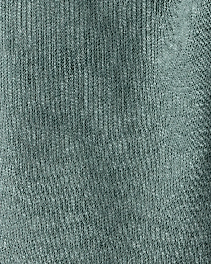 Toddler Boy Solid Fleece Cotton Jogger - Green