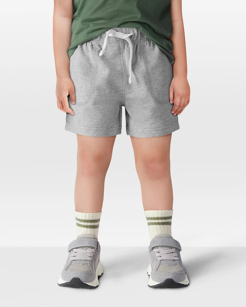 Toddler Boy Pull-On French Terry Shorts - Grey