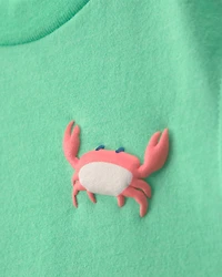 Baby Boy Crab Graphic Tee - Green