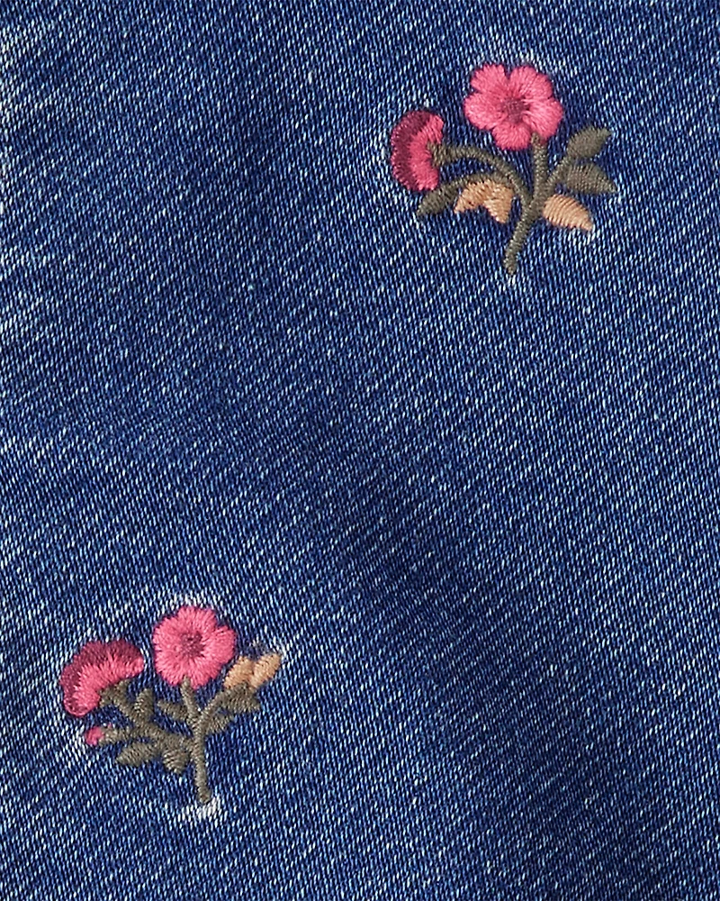 Baby Floral Denim Zip-Up Jacket