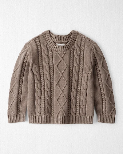 Toddler Organic Cotton Cable Knit Sweater