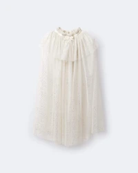 Toddler Girl Confetti Dress Up Cape - Cream/Gold