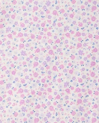 Girls Butterfly Floral 100% Cotton Short-Sleeve Snug Fit 4-Piece pyjama Set - Purple