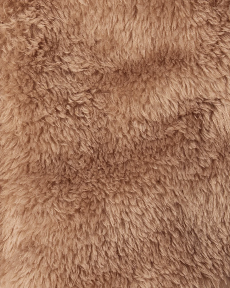 Baby Boy Sherpa Zip-Up Jacket - Brown